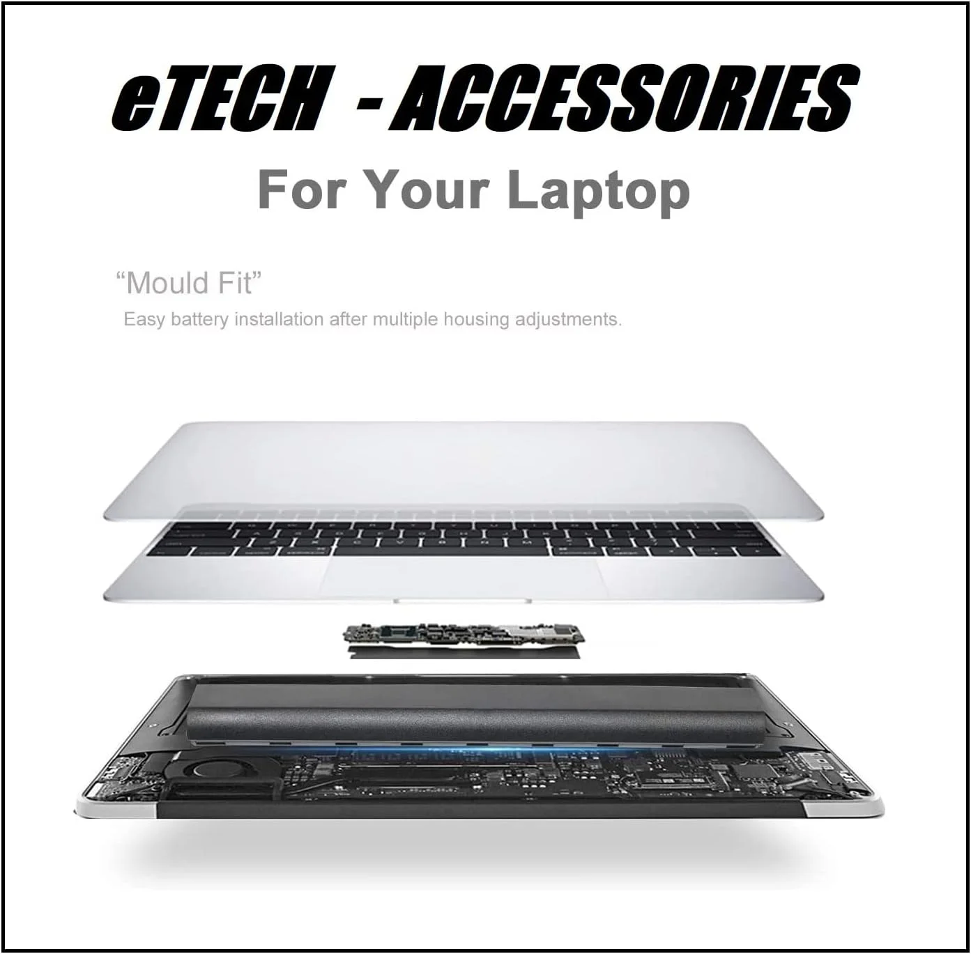 باتری جایگزین لپ تاپ eTECH G400S/G500S (مناسب برای لنوو) G40/G50/Z50/G50-45 G50-70 Z40-70/Z50-70/Z50-75/G40-30/G40-70/Z710/G505S/G510S Touch (IdeaPad S510P/L12L4A02/L12M4E01)