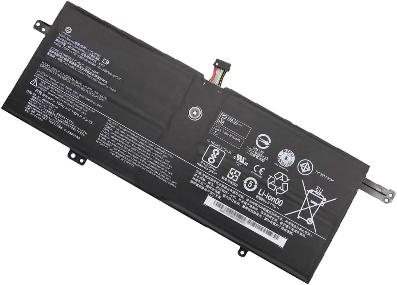 باتری لپ تاپ جدید 7.68 ولت 48 وات ساعت 6268 میلی آمپر ساعت L16C4PB3 سازگار با Lenovo IdeaPad 720S-13ARR 720S-13IKB 5B10N00766 L16M4PB3 5B10N00765 L16L4PB3 5B10N03289