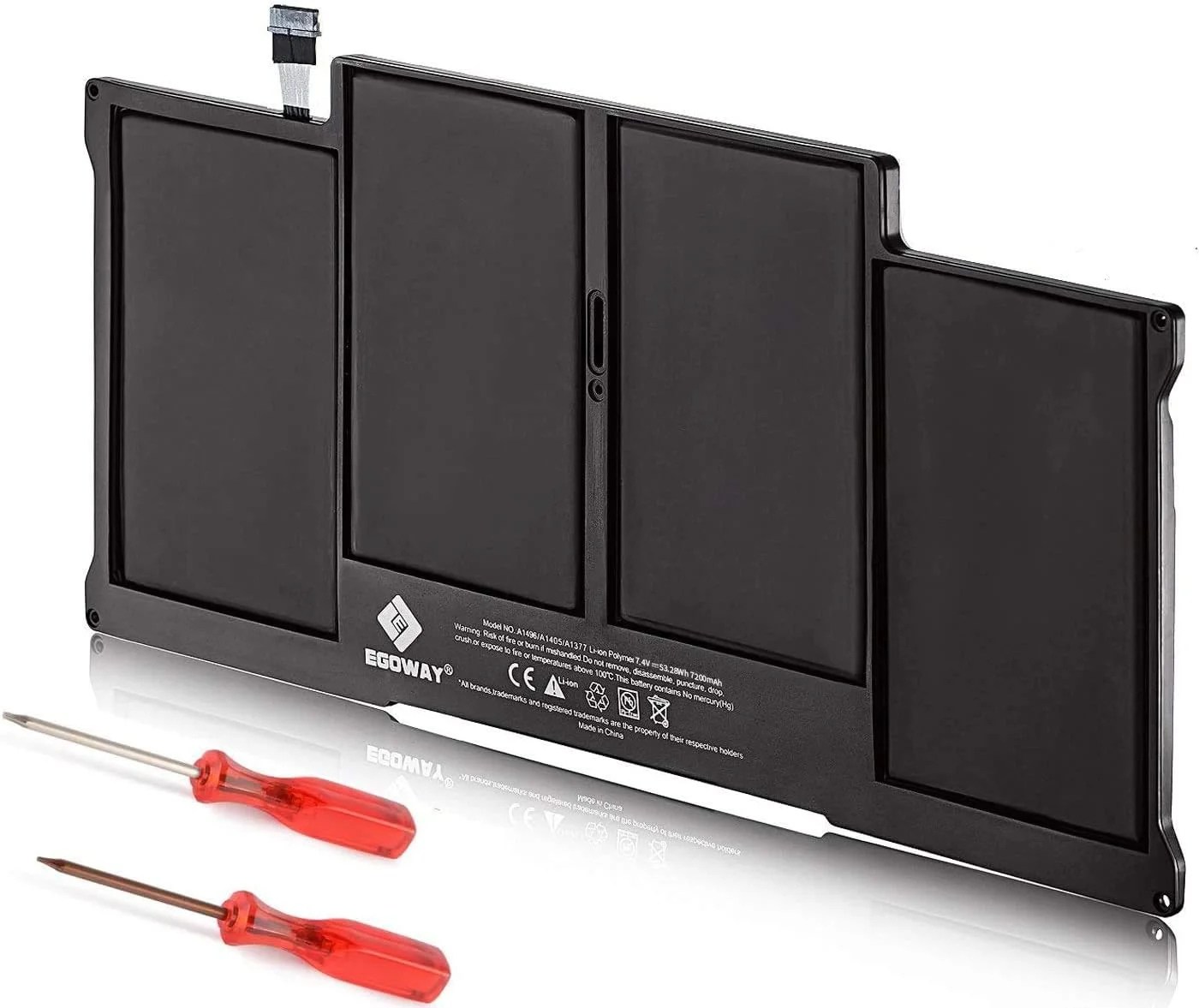 باطری جایگزین جدید لپ تاپ E EGOWAY برای مک بوک ایر 13 اینچی A1466 A1369 (نسخه های 2017، اوایل 2015، اوایل 2014، اواسط 2013، اواسط 2012، اواسط 2011 و اواخر 2010)، مناسب برای A1377 A1405 A1496