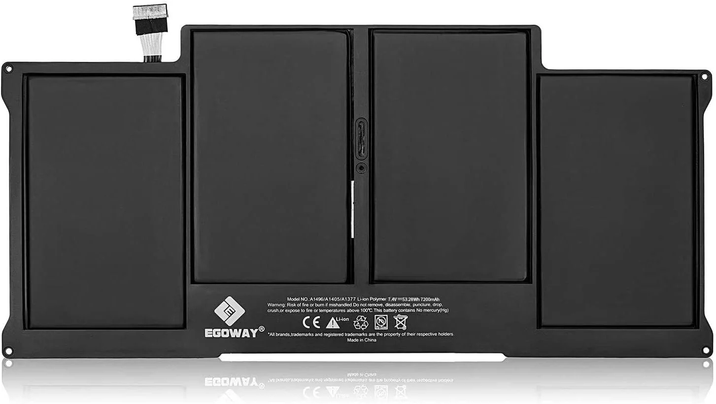 باطری جایگزین جدید لپ تاپ E EGOWAY برای مک بوک ایر 13 اینچی A1466 A1369 (نسخه های 2017، اوایل 2015، اوایل 2014، اواسط 2013، اواسط 2012، اواسط 2011 و اواخر 2010)، مناسب برای A1377 A1405 A1496
