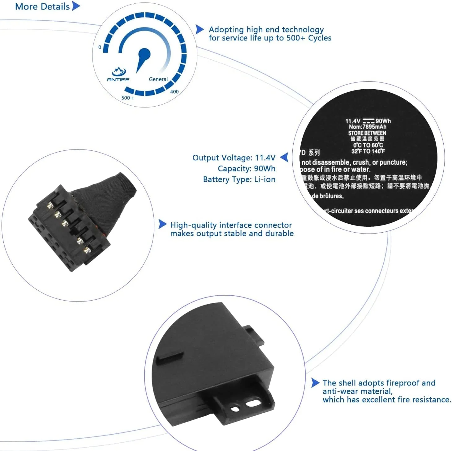 باتری لپ تاپ VV09XL سازگار با سری ایستگاه کاری موبایل HP ZBook 15 G3 G4 مدل های HSTNN-DB7D HSTNN-C87C 808398-2B1 808398-2C1 808452-001 808452-002 808452-005 808398-2C2 VV09090XL