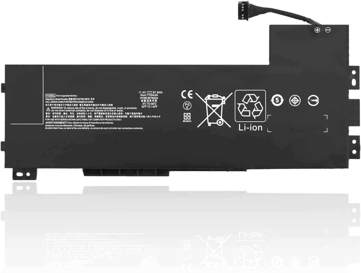 باتری لپ تاپ 11.4 ولت 90 وات VV09XL سازگار با سری ایستگاه کاری موبایل HP ZBook 15 G3 G4 مدل های HSTNN-DB7D HSTNN-C87C 808398-2B1 808398-2C1 808452-001