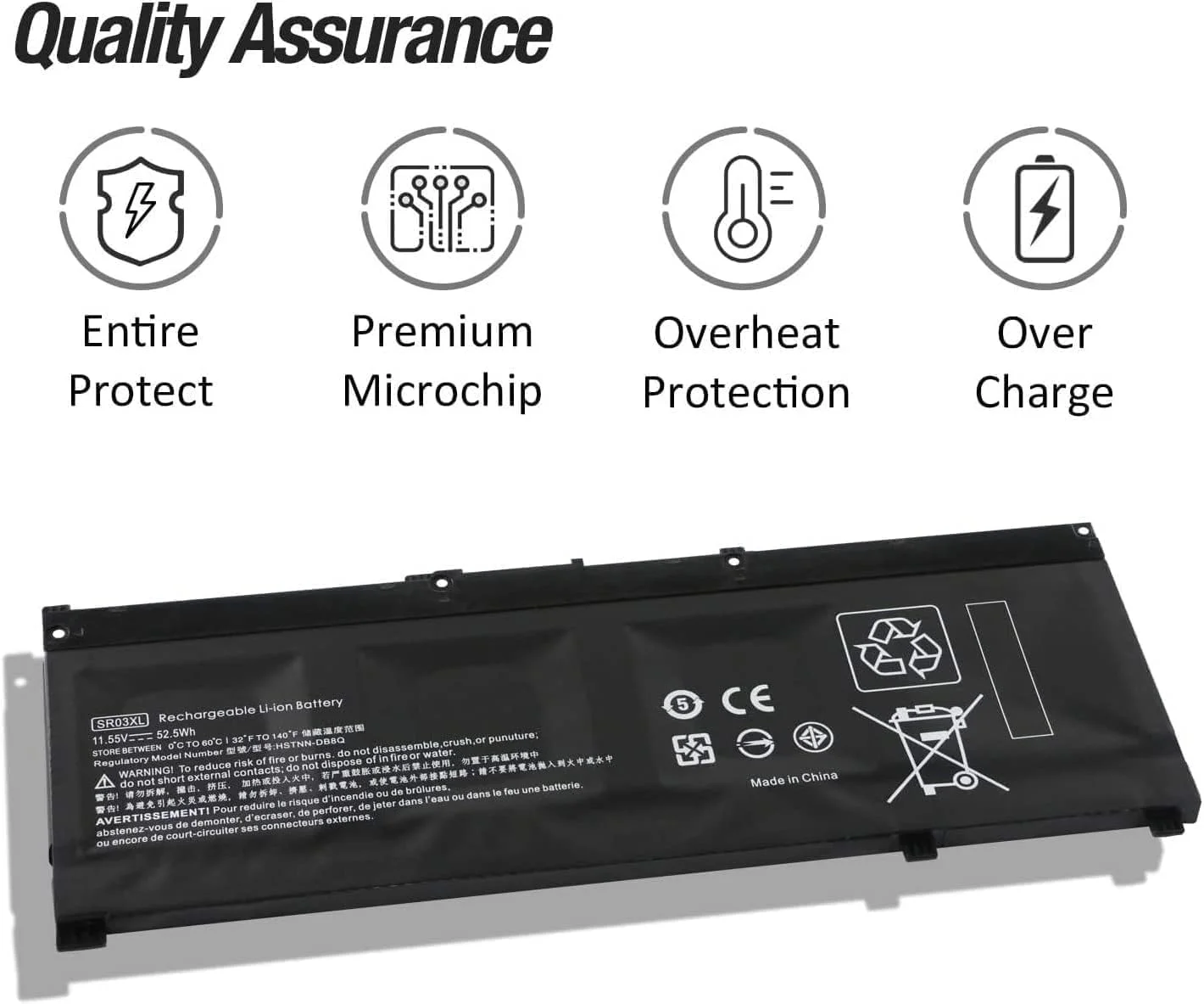 باتری لپ تاپ SR03XL سازگار با HP ZBook 15v G5 Mobile Workstation Pavilion 15-CX 17-CD 15T-CX0000 17T-CD000 17T-CD100 15-cx0001na HSTNN-IB8L L08934-2B1 TPN-Q194 TPN-C133