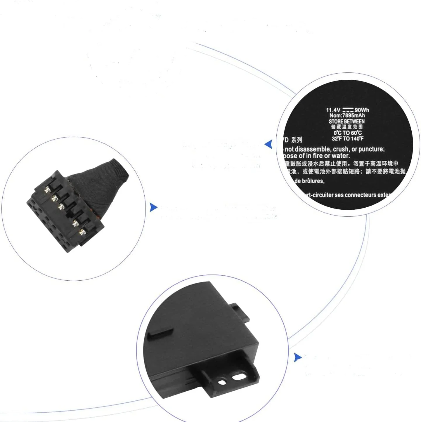 باتری لپ تاپ 11.4 ولت 90 وات VV09XL سازگار با سری ایستگاه کاری موبایل HP ZBook 15 G3 G4 مدل های HSTNN-DB7D HSTNN-C87C 808398-2B1 808398-2C1 808452-001