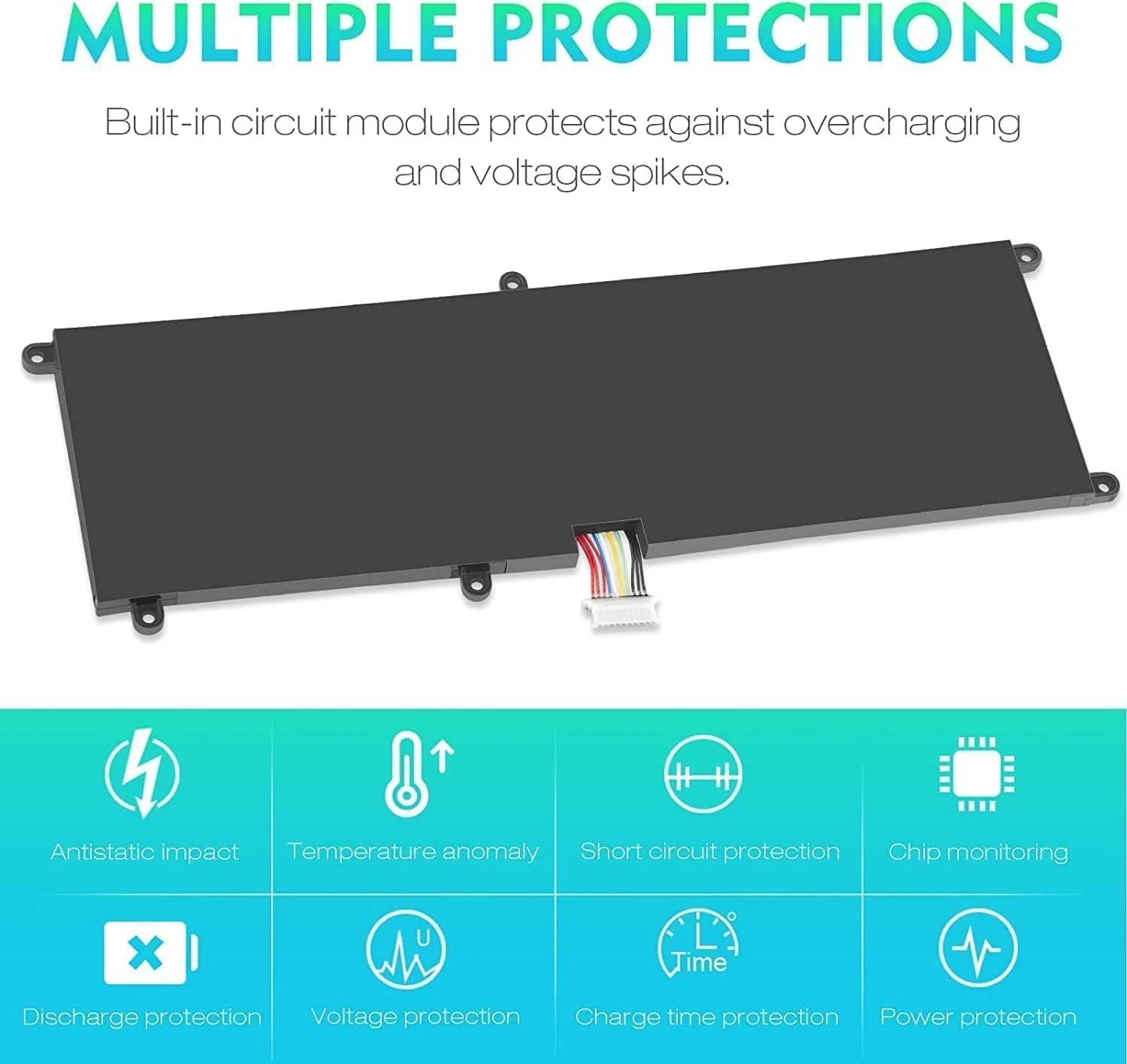 باتری لپ تاپ جایگزین جهانی سازگار VHR5P برای نوت بوک تبلت سری //D.ell'' La.titude 5175 5179 E5175 E5179 مدل های RHF3V 0RHF3V XRHWG 0XRHWG PRR5V 0PRR5V ZYVP1 0ZYVP