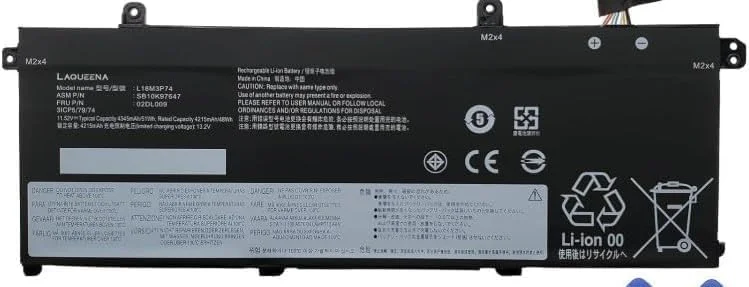 باتری لپ تاپ L18M3P74 سازگار با لنوو ThinkPad T490 T495 P43S T14 P14s نسل 1 سری SB10K97645 02DL007 SB10W51925 5B10W51826 5B10W13905 SB10T83148. L18M3P73 SB10K97646 02DL008