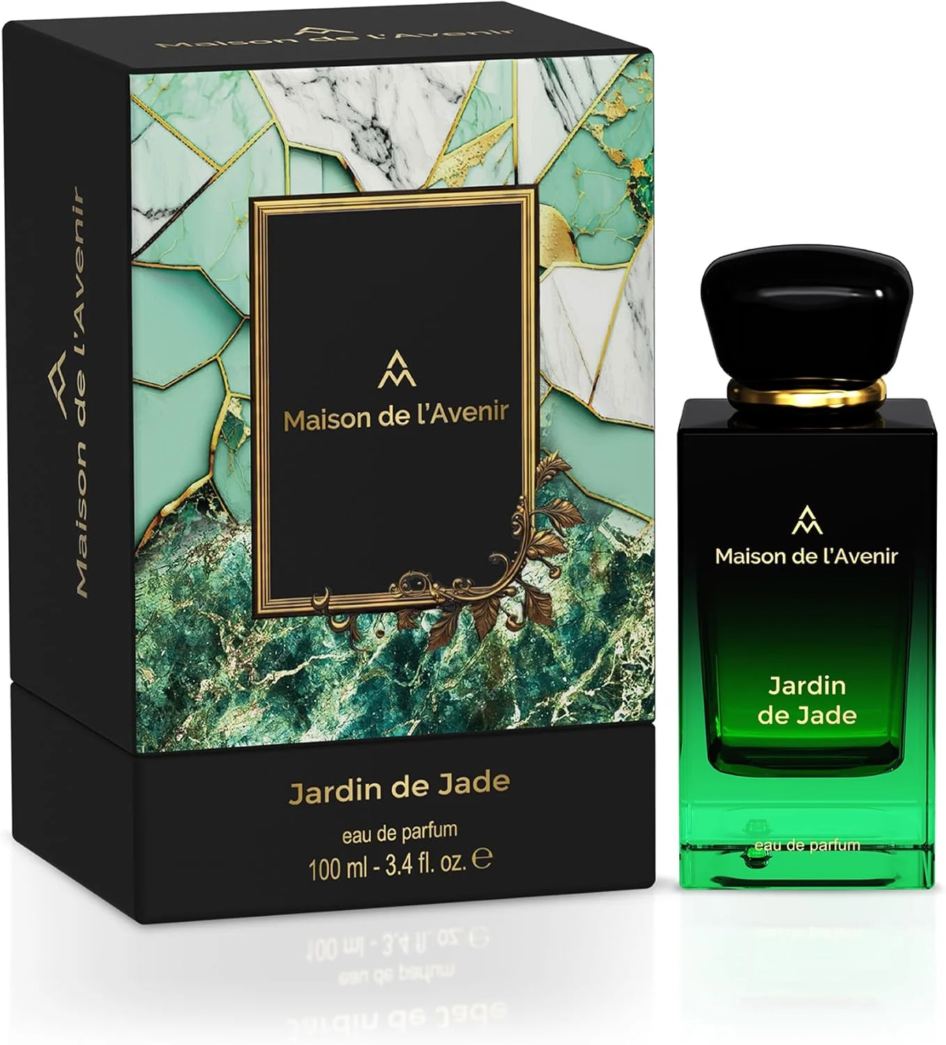 Maison de l'Avenir Jardin De Jade - عطر یونیسکس - عطری دلپذیر برای بانوان - ادکلن برای آقایان - با رایحه های میوه ای، گلی و گورمند - ماندگاری طولانی - عطر نیش ممتاز