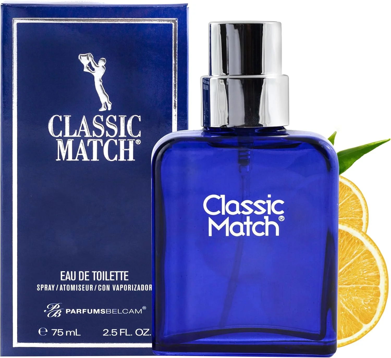 ادکلن مردانه PB ParfumsBelcam Blue Classic Match، رایحه مدرن مرکباتی فوژه، با رایحه های ملون، خزه و نعناع هندی، جایگزین ادکلن، رایحه خاص - 75 میلی لیتر
