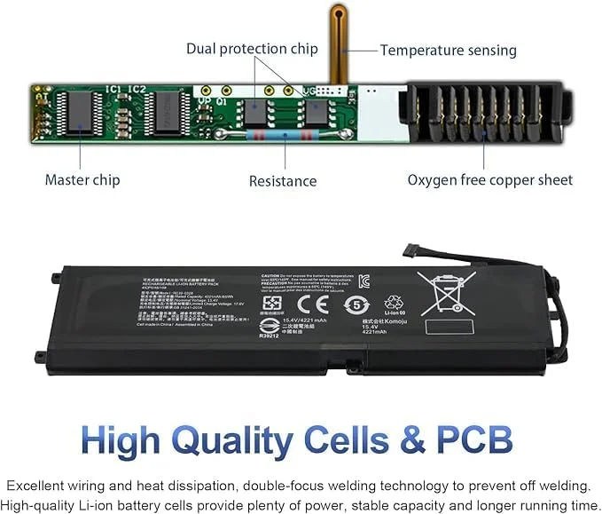 باتری لپ تاپ سازگار با 65Wh RC30-0328 برای Razer Blade 15 Base Edition 2020 2021 RTX 2060 3060 i7-10750H RZ09-0328 RZ09-0351 RZ09-03287E22-R341 RZ09-03287W22-R3W1