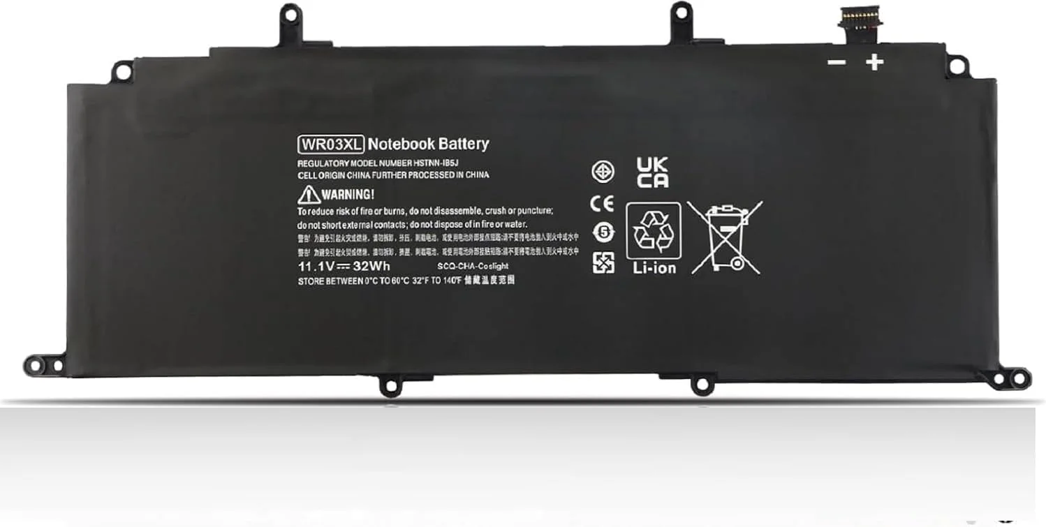 باتری لپ تاپ 3 سلولی WR03XL سازگار با HP Split 13 x2 13-m 13-m000 13-m100 13-m200 Detachable Pavilion 13 x2 AMD 13-p 13-p000 13-p100 سری تبلت 2 در 1 13-m100la 13-m210dx