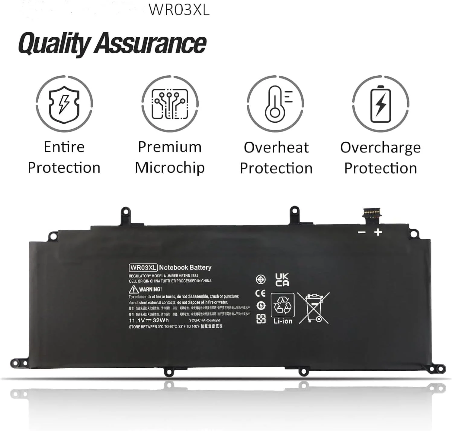 باتری لپ تاپ 3 سلولی WR03XL سازگار با HP Split 13 x2 13-m 13-m000 13-m100 13-m200 Detachable Pavilion 13 x2 AMD 13-p 13-p000 13-p100 سری تبلت 2 در 1 13-m100la 13-m210dx