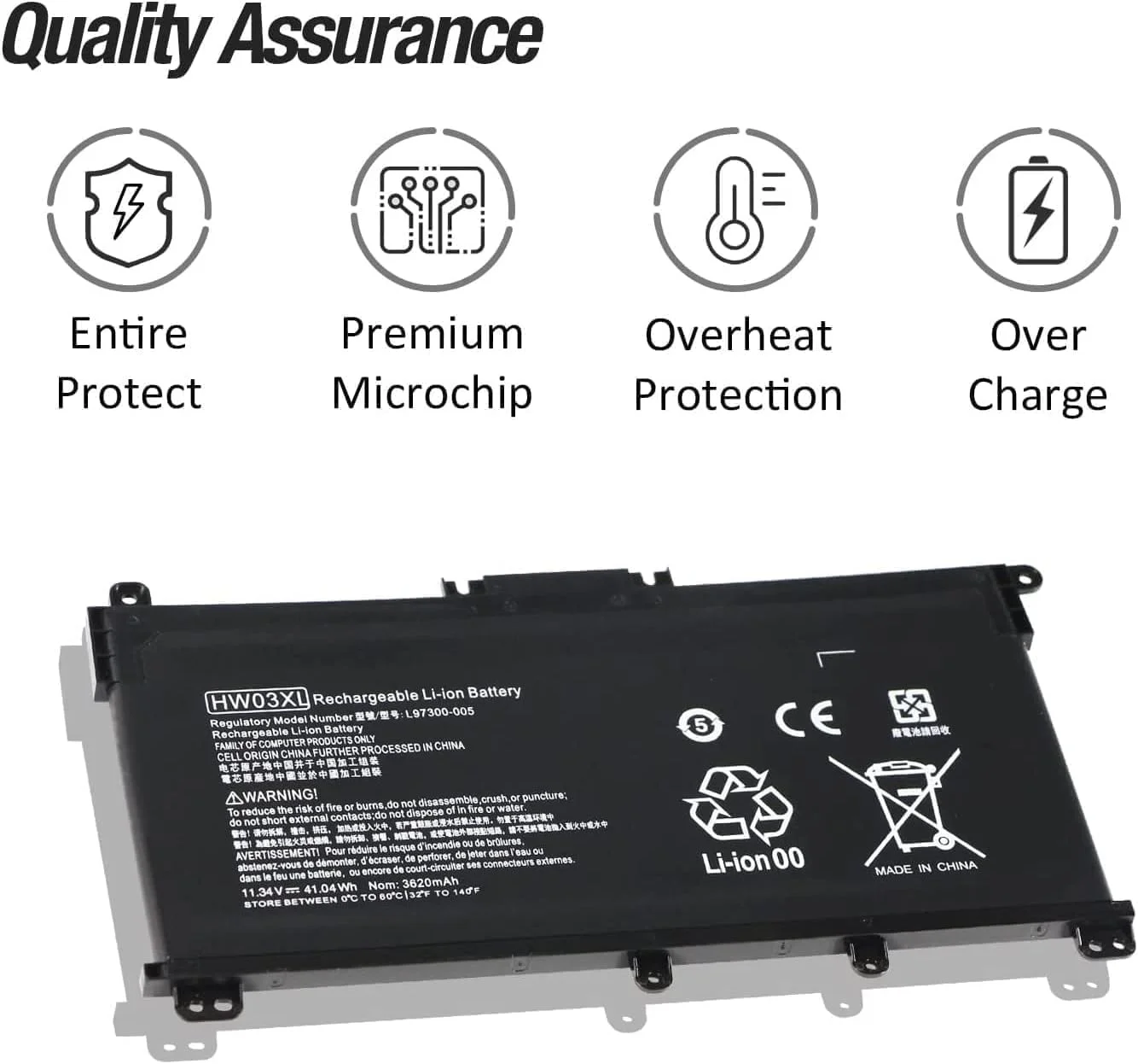 باتری جایگزین سازگار HW03XL برای //H.P''255 470 G8 Pavilion. 15-EG 15-Eh 17-CN 17-CP 17z-cp000 17t-cn000 15t-eg000 15-eg0000 15-eh0000 17-cp0000 HH WO3XL HW0 3041XL L97300-005