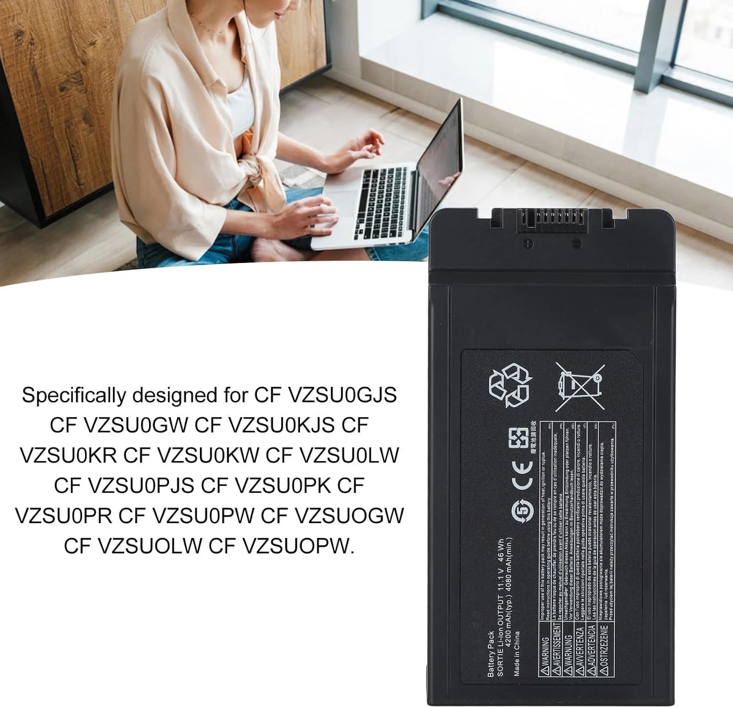 باتری لپ تاپ CHICIRIS برای مدل های CF 54-4200MAH 46WH 11.1V لیتیوم یونی، منبع انرژی قابل اعتماد