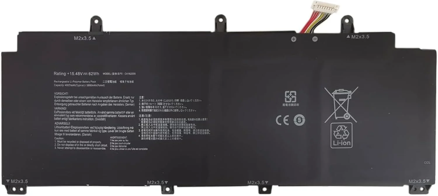 باتری C41N2009 سازگار با ASUS ROG Flow X13 GV301QC GV301QE GV301QH GV301QC-K5020 GV301QE-K5010T 15.48V 4000mAh 62Wh