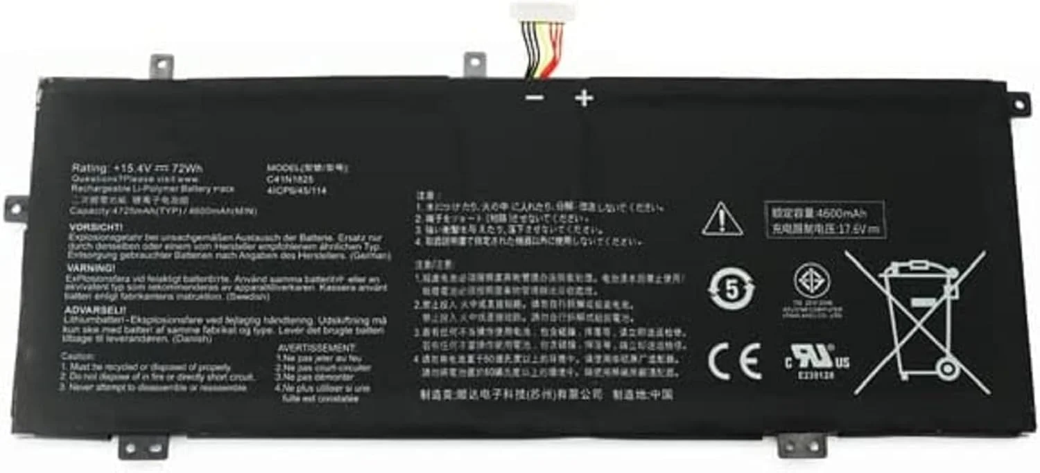 باتری لپ تاپ 15.4 ولت 4725 میلی آمپر ساعت / (72 وات ساعت) C41N1825 سازگار با ASUS ADOL I403FA, ADOL14F, I403FA, I403FA-2C, VivoBook 14 X403FA, X403FA, X403FA-2C, X403FA-2S
