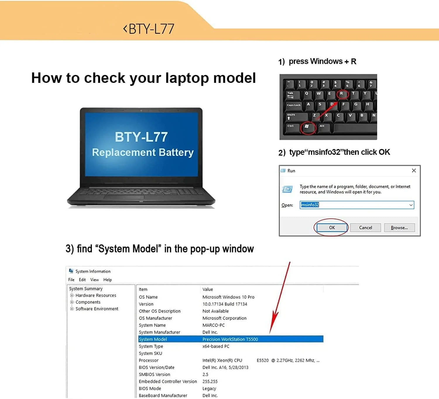 باتری BTY-L77 سازگار با MSI GT72 2QD 2QE 2PE 6QE GT72S 6QF 6QD GT72VR 6RD GT80 2QE 2QD 2QC GT80S 6QE Dominator WT72 6QK 2OL MS-1781 MS-1783 2PE-022CN 2QD-1019XCN 11.1V