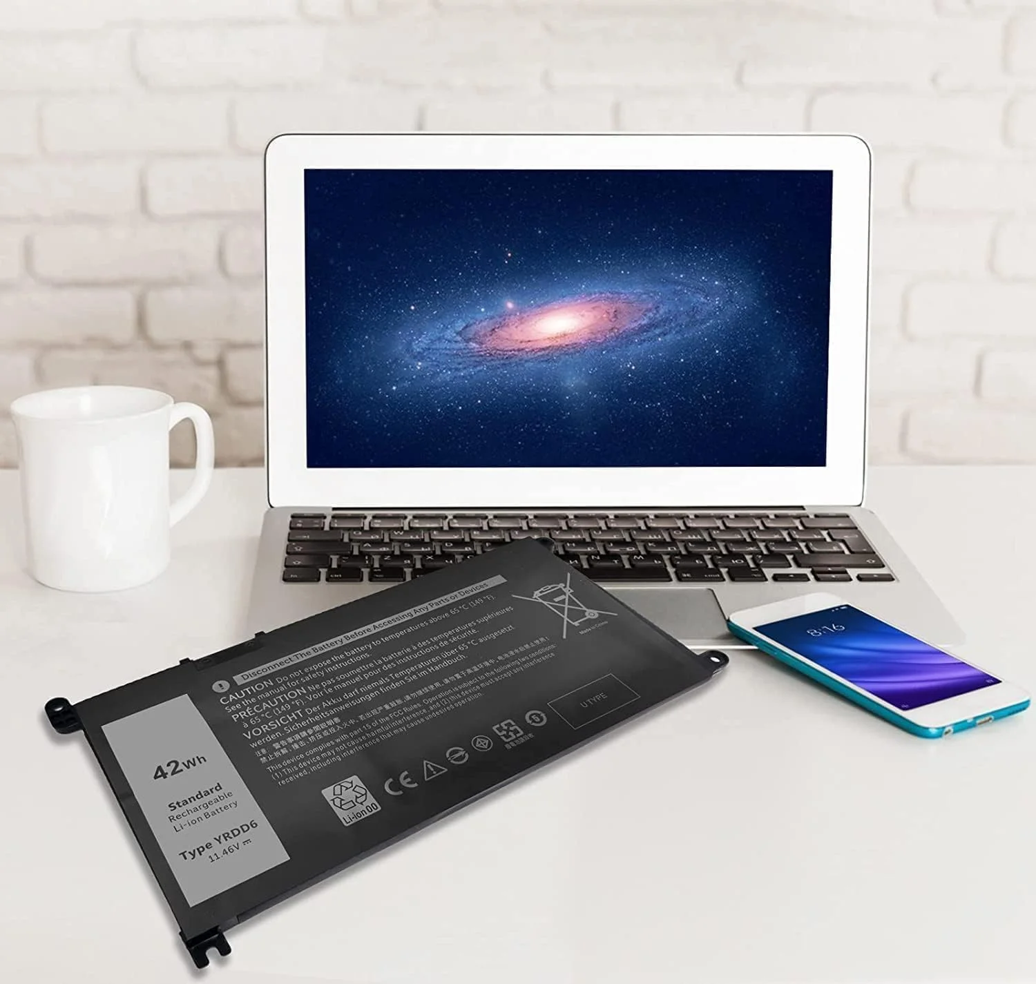 باتری YRDD6 1VX1H 42Wh مناسب برای //D.ell Inspiron 3493 3501 3582 3583 3584 3593 3793 5480 5481 5482 5485 5491 5493 5585 5590 5591 5598 7586 OYRDD6 VM732 OVM732