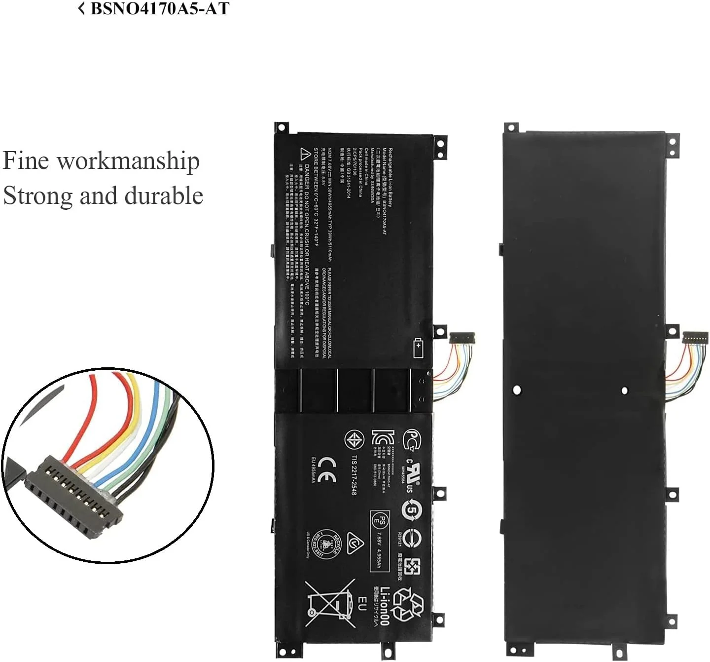 باتری لپ تاپ BSNO4170A5-AT سازگار با Lenovo Ideapad Miix 510 Series 510-12IKB