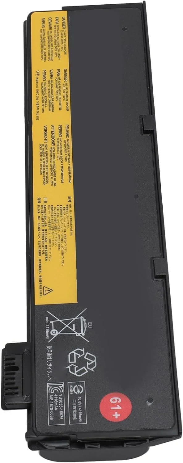 باتری جایگزین لپ تاپ برای لپ تاپ های Thinkpad T470 T480 T570 T580 P51S P52S، باتری لیتیومی 4116 میلی آمپر ساعت، نصب آسان، باتری 6 سلولی. باتری جایگزین لپ تاپ برای لپ تاپ های Thinkpad T470 T480 T570 T580 P51S P52S، باتری لیتیومی 4116 میلی آمپر ساعت، نصب آسان، باتری 6 سلولی.