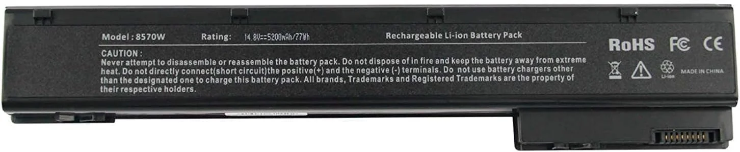 باتری لپ تاپ MANHA SELLER برای HP EliteBook 8560w 8570w 8760w 8770w Mobile Workstation، 5200mAh/14.8V/6-Cells