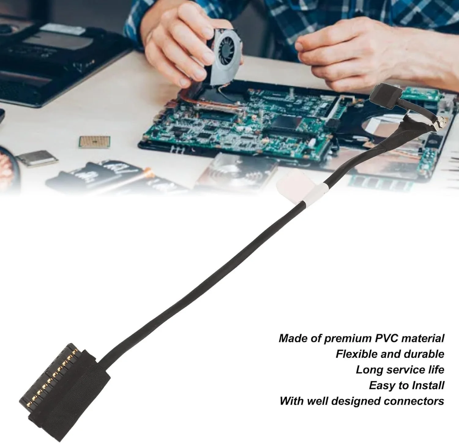 کابل باتری لپ تاپ 04W0J9 DC02002NG00 برای Dell Latitude 7280 7380 7290 7390 E7280 E7380 E7290، ساخته شده از PVC بادوام، نصب آسان کابل باتری لپ تاپ 04W0J9 DC02002NG00 برای Dell Latitude 7280 7380 7290 7390 E7280 E7380 E7290، ساخته شده از PVC بادوام، نصب آسان