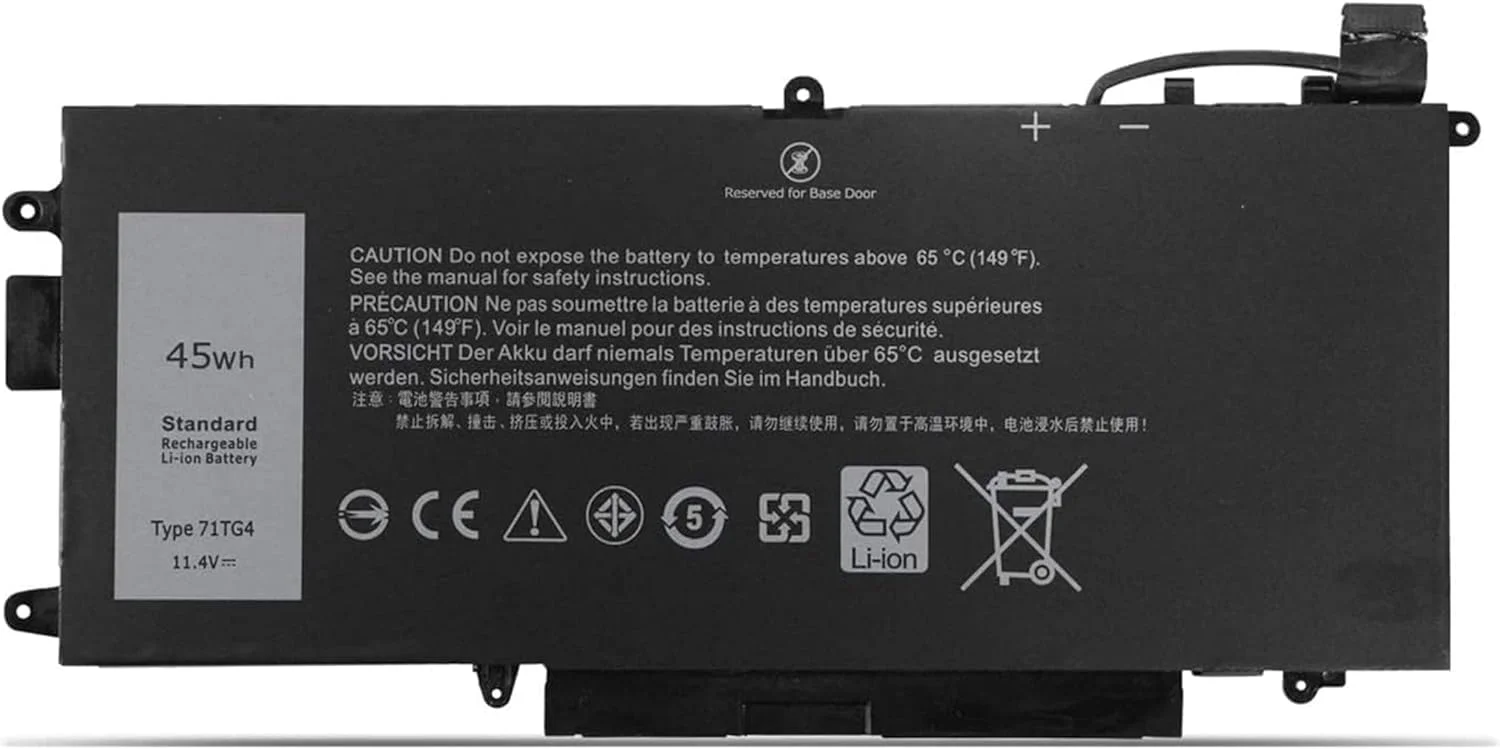 باتری 71TG4 سازگار با دل 5289 7389 7390 2-در-1 سری P29S001 P29S002 071TG4 X49C1 0X49C1 CFX97 0CFX97 725KY N18GG 11.4 ولت 45 وات