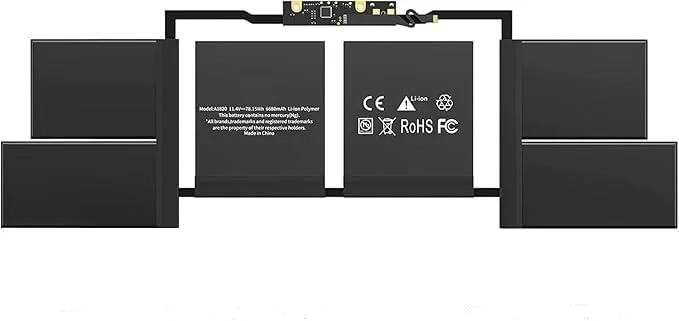باتری لپ تاپ A1820 سازگار با مک بوک پرو 15 اینچی (اواخر 2016 اواسط 2017)، باتری جایگزین لیتیوم پلیمری مناسب برای A1707 EMC 3072 3162 (6680mAh 11.41V 76.15WH)