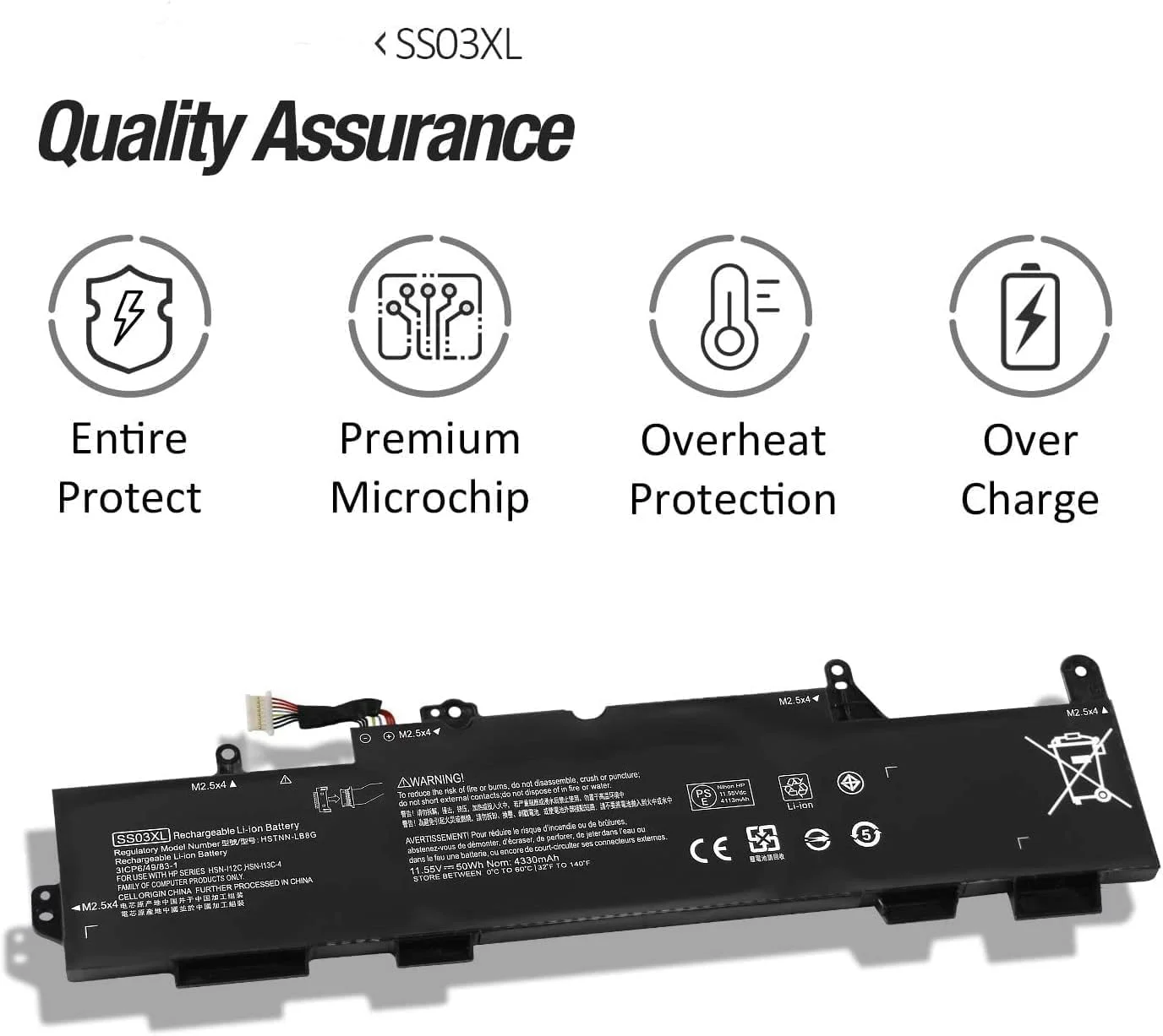 باتری لپ تاپ 50WH SS03XL برای HP EliteBook 730 735 740 745 830 840 846 G5، EliteBook 735 745 830 840 846 G6، برای HP MT44 MT45 Mobile Thin Client ZBOOK 14U G5 G6 HSTNN-LB8G HSTNN-IB8C HSN-I13C-4