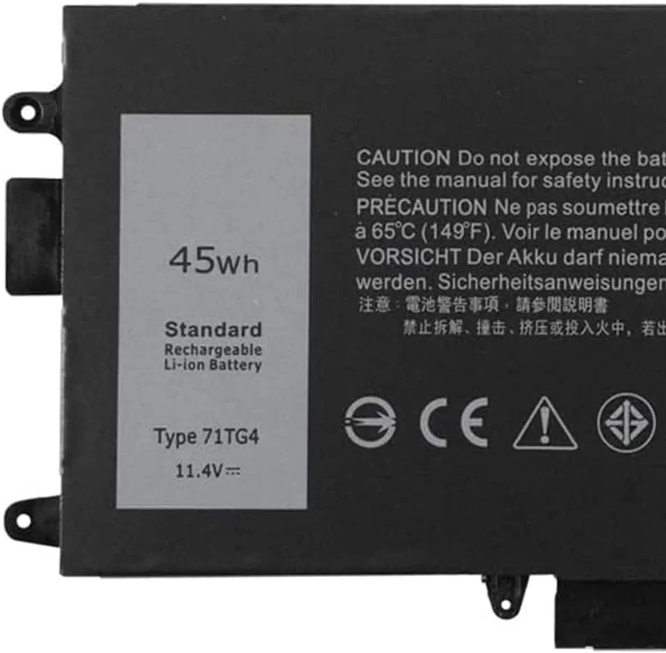 باتری 71TG4 سازگار با دل 5289 7389 7390 2-در-1 سری P29S001 P29S002 071TG4 X49C1 0X49C1 CFX97 0CFX97 725KY N18GG 11.4 ولت 45 وات