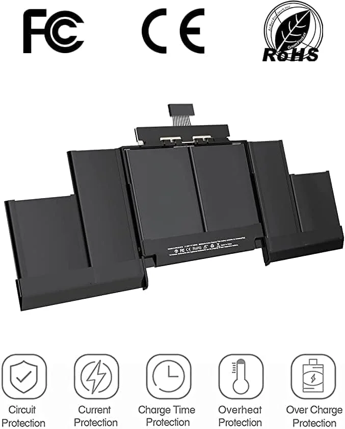 باتری A1618 سازگار با مک بوک پرو رتینا 15 اینچ (فقط سال 2015)، باتری A1398 سازگار با مک بوک پرو 15 اینچ رتینا A1398 (فقط برای نسخه اواخر 2013 اواسط 2014 2015)