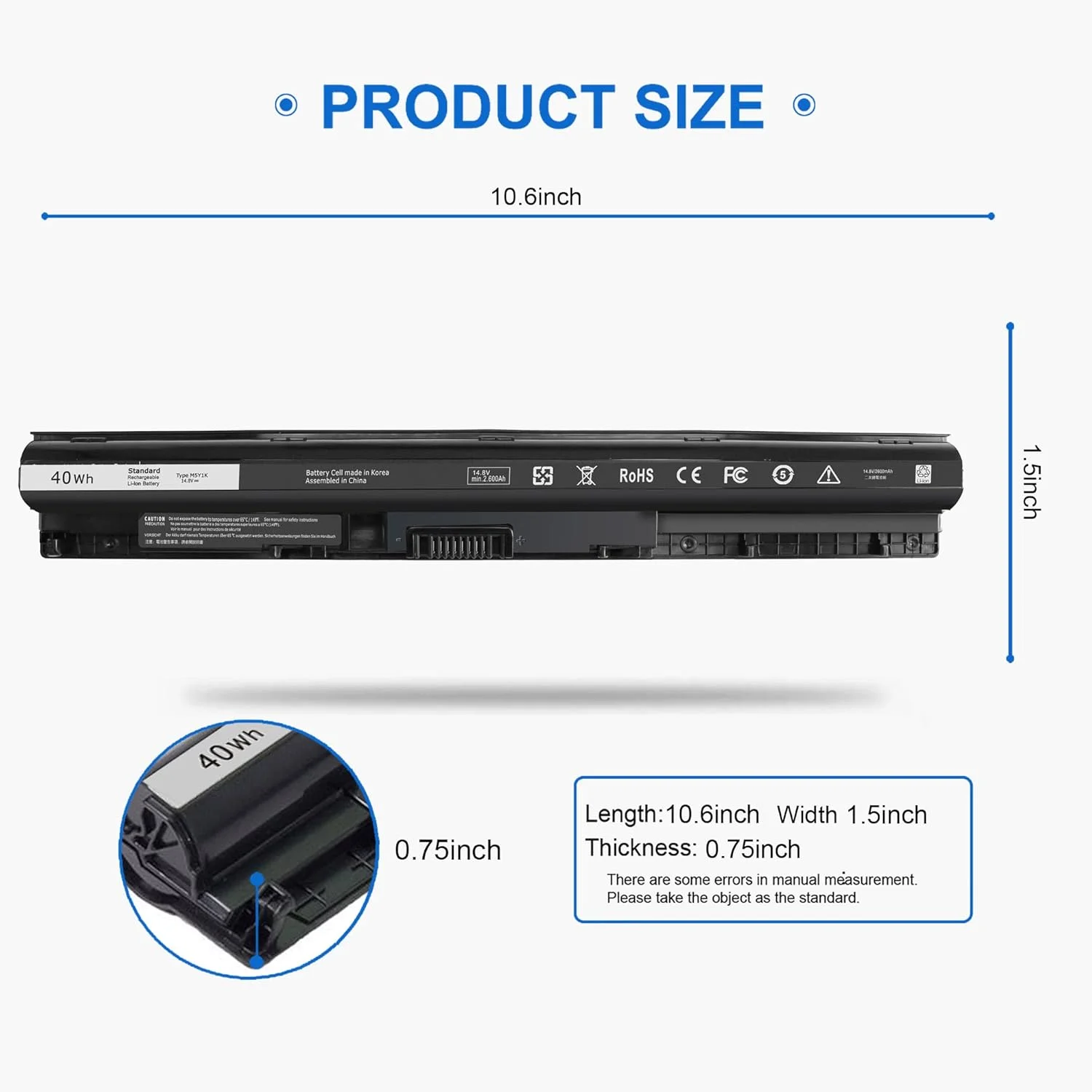 باتری 40WH M5Y1K HD4J0 سازگار با Dell Inspiron 15 3551 3552 3558 5558 5559 14 3451 3452 3458 17 5755 5756 5758 5759 INS14UD-1328W 1528B Vostro 3458 3558 GXVJ3 VN3N0 991XP M5YIK 453-BBBQ P60G باتری 40WH M5Y1K HD4J0 سازگار با Dell Inspiron 15 3551 3552 3558 5558 5559 14 3451 3452 3458 17 5755 5756 5758 5759 INS14UD-1328W 1528B Vostro 3458 3558 GXVJ3 VN3N0 991XP M5YIK 453-BBBQ P60G