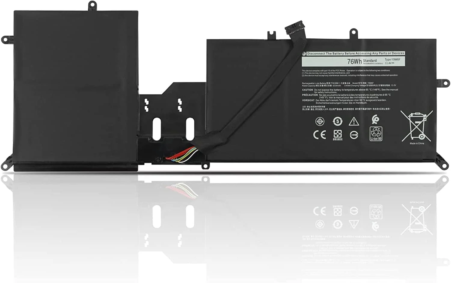 باتری لپ تاپ 76Wh Y9M6F برای دل Alienware M15 R2 P87F 15.6 و Alienware M17 R2 P41E 17.3 سری گیمینگ RTX 2060 2070 2080 8K84V YM9KC 0Y9M6F 08K84V P87F001 P41E001