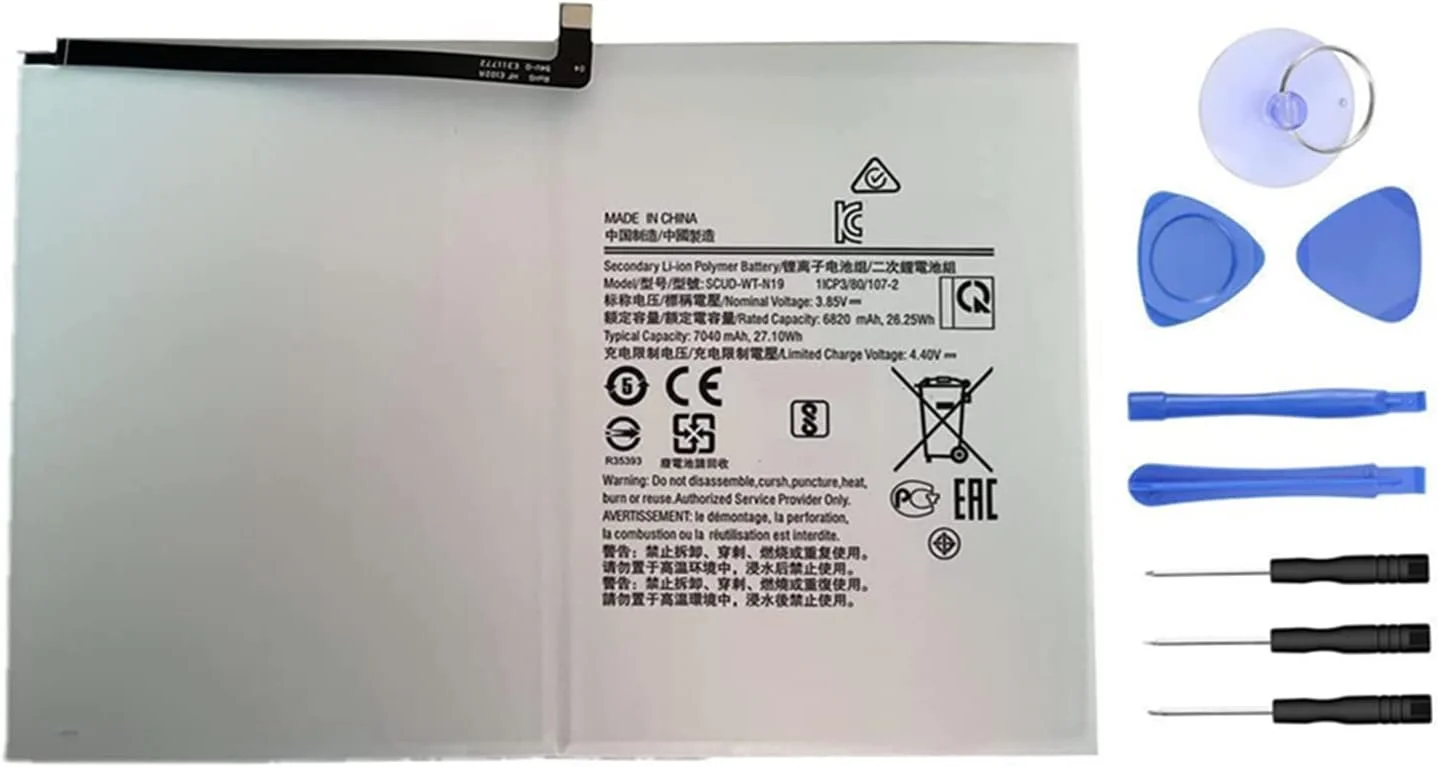 باتری تبلت SCUD-WT-N19 جایگزین برای Samsung Galaxy Tab A7 10.4 2020 SM-T500 T505 3.85V 6820mAh به همراه ابزار باتری تبلت SCUD-WT-N19 جایگزین برای Samsung Galaxy Tab A7 10.4 2020 SM-T500 T505 3.85V 6820mAh به همراه ابزار