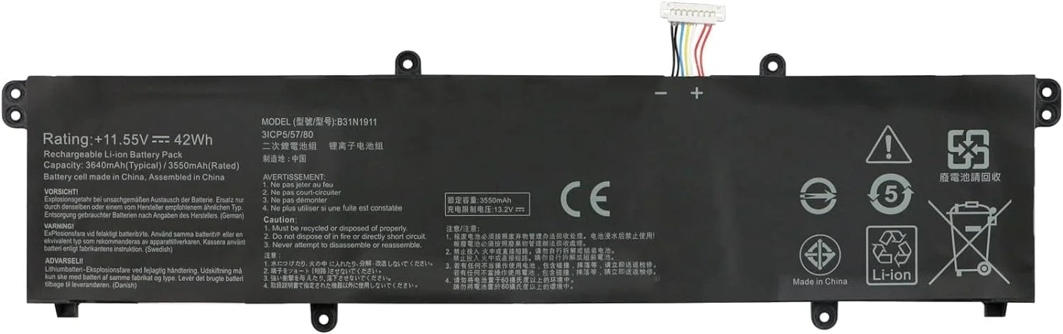 باتری B31N1911 C31N1911 سازگار با ASUS K413EA K413FA K413FP S433EA S433FA TM420U TM420UA TP420UA TP470EA TP470EZ X413EA X413JA X421DA X421EA X421EP X421FF X421FQ 11.55 42Wh باتری B31N1911 C31N1911 سازگار با ASUS K413EA K413FA K413FP S433EA S433FA TM420U TM420UA TP420UA TP470EA TP470EZ X413EA X413JA X421DA X421EA X421EP X421FF X421FQ 11.55 42Wh