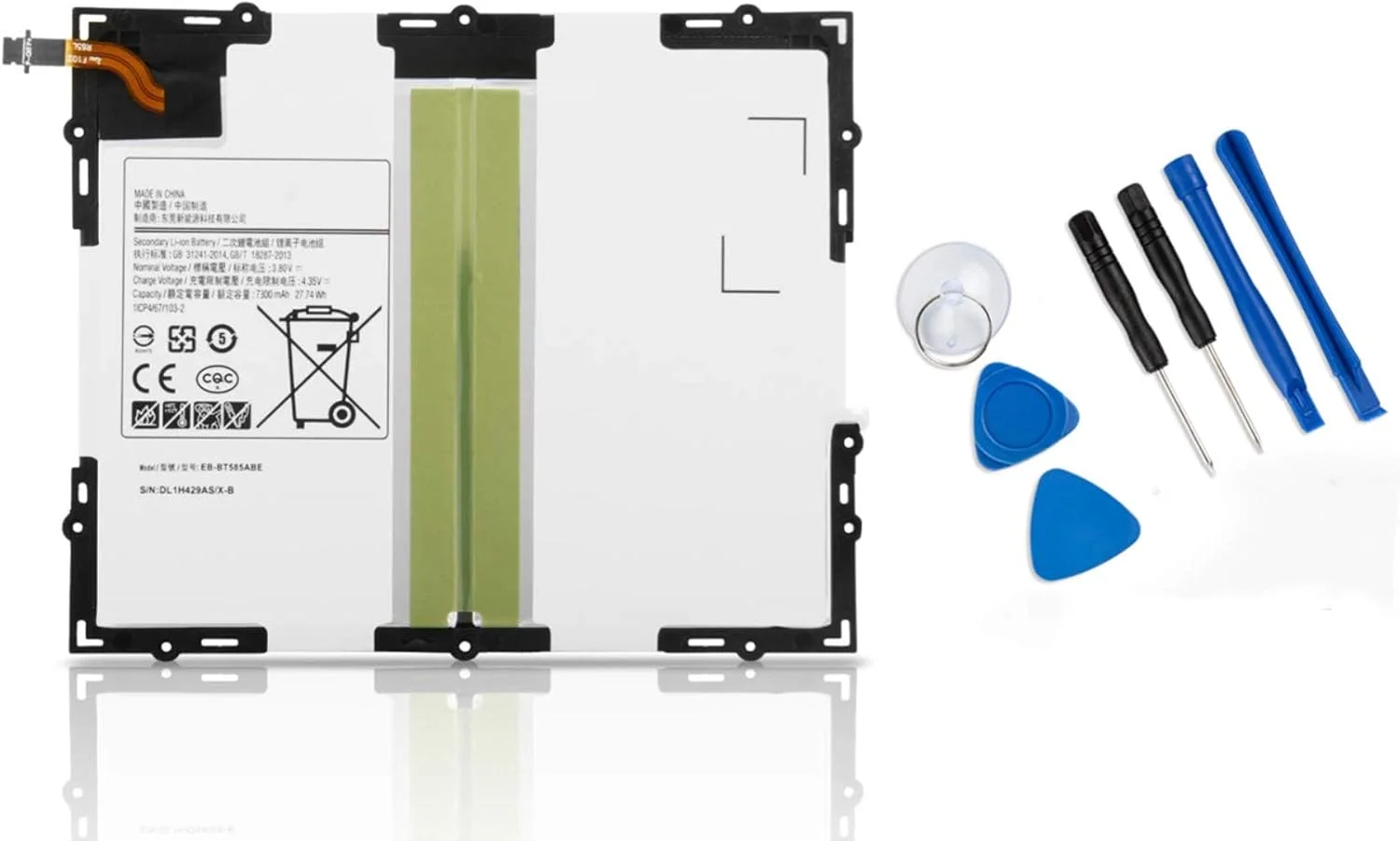 باتری تبلت لپ تاپ 7300mAh EB-BT585ABE برای سامسونگ گلکسی تب A 10.1 2016 SM-T580 SM-T585 SM-P580 P585 P585M SM-T585C SM-T587 SM-T587P سری EB-BT585ABA 3.8V 27.74Wh به همراه ابزار باتری تبلت لپ تاپ 7300mAh EB-BT585ABE برای سامسونگ گلکسی تب A 10.1 2016 SM-T580 SM-T585 SM-P580 P585 P585M SM-T585C SM-T587 SM-T587P سری EB-BT585ABA 3.8V 27.74Wh به همراه ابزار