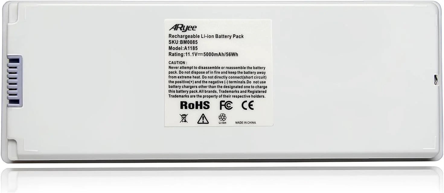 باتری لپ تاپ ARyee 95Wh A1185 جایگزین برای Apple MacBook 13" A1185 A1181، مناسب برای MA254 MA255 MA699 MA700 MB061/A MB062/A MB402/A MB403/A باتری لپ تاپ ARyee 95Wh A1185 جایگزین برای Apple MacBook 13" A1185 A1181، مناسب برای MA254 MA255 MA699 MA700 MB061/A MB062/A MB402/A MB403/A