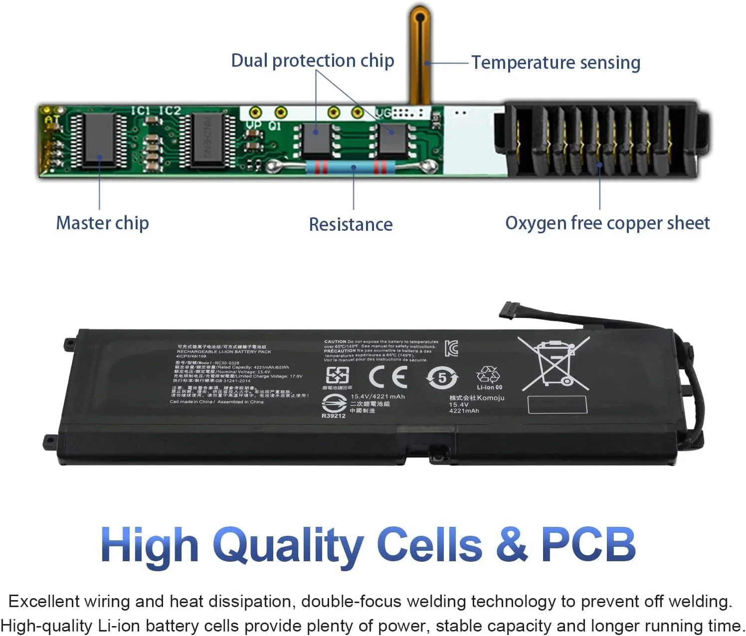 باتری لپ تاپ سازگار با RC30-0328 برای Razer Blade 15 Base Edition 2020 2021 RTX 2060 3060 i7-10750H RZ09-0328 RZ09-0351 RZ09-03287E22-R341 RZ09-03287E22-R3E1 65Wh 15.4V باتری لپ تاپ سازگار با RC30-0328 برای Razer Blade 15 Base Edition 2020 2021 RTX 2060 3060 i7-10750H RZ09-0328 RZ09-0351 RZ09-03287E22-R341 RZ09-03287E22-R3E1 65Wh 15.4V