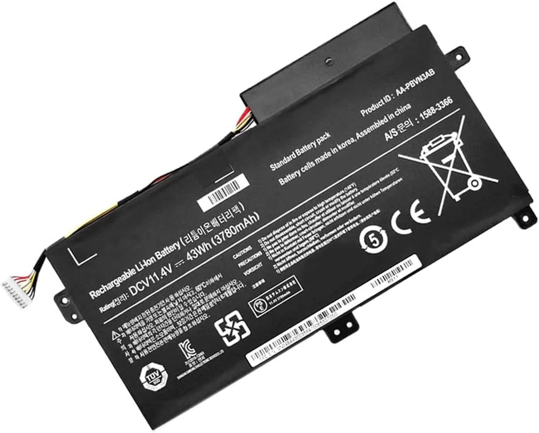 باتری جایگزین لپ تاپ AA-PBVN3AB AA-PBVN2AB سازگار با Samsung BA43-00358A 1588-3366 NP370R4E NP370R5E NP470R5E NP450R5E NP450R4V NP370R5V NP450R5V NP450R4E NP450R5G NP510R5E 11.4V 43Wh باتری جایگزین لپ تاپ AA-PBVN3AB AA-PBVN2AB سازگار با Samsung BA43-00358A 1588-3366 NP370R4E NP370R5E NP470R5E NP450R5E NP450R4V NP370R5V NP450R5V NP450R4E NP450R5G NP510R5E 11.4V 43Wh