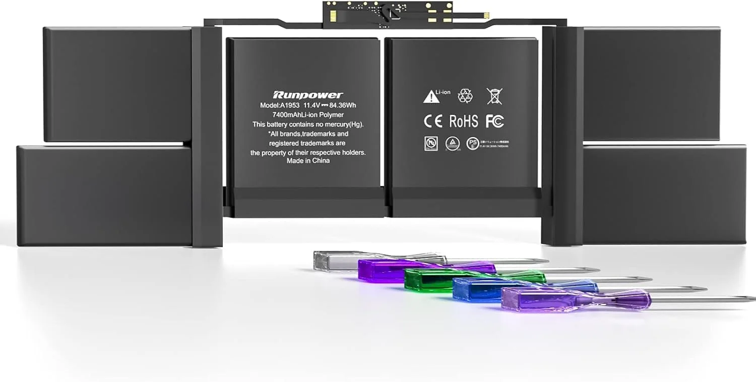 باتری مدل A1953، باتری جایگزین لپ تاپ A1953 برای مک بوک پرو 15 اینچی A1990 اواسط 2018 و 2019، باتری لیتیوم پلیمری EMC 3215 3359 (11.4 ولت 84.36 وات ساعت 7400 میلی آمپر ساعت) باتری مدل A1953، باتری جایگزین لپ تاپ A1953 برای مک بوک پرو 15 اینچی A1990 اواسط 2018 و 2019، باتری لیتیوم پلیمری EMC 3215 3359 (11.4 ولت 84.36 وات ساعت 7400 میلی آمپر ساعت)