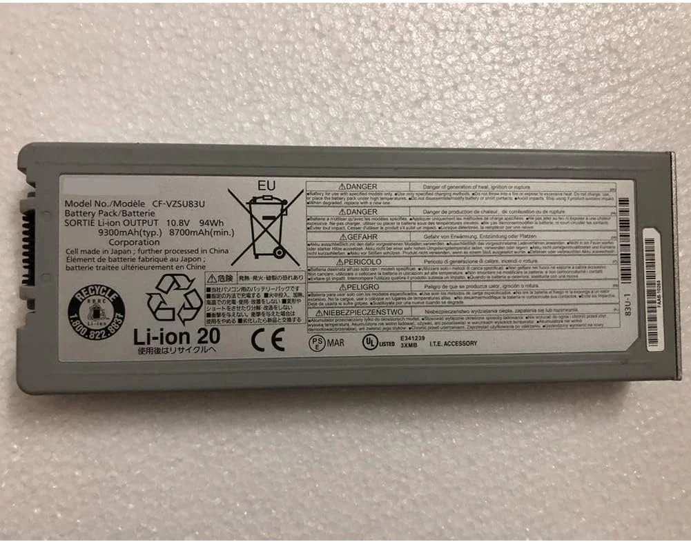 باتری لپ تاپ 10.8 ولت 9300 میلی آمپر CF-C2 CF-VZSU83U سازگار با باتری جایگزین پاناسونیک CF-C2 CF-VZSU83U