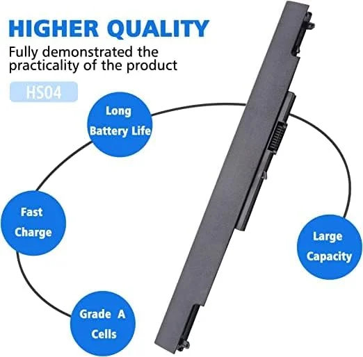 باتری HS04 برای HP HS04 HS03 807956-001 807957-001 807611-421 15-AY039WM TPN-I119 HSTNN-LB6U 15-AC121DX 15-AY009DX 15-AF131DX 15-AY041WM 250 G5