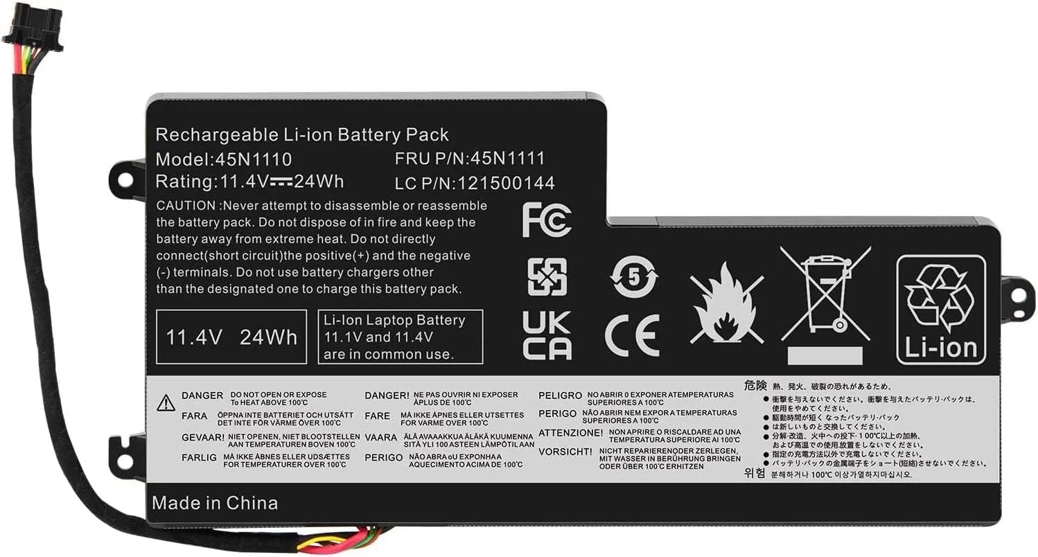 باتری لپ تاپ 11.4 ولت 24 وات ساعت 45N1112 45N1113 45N1111 01AV459 45N1109 سازگار با لپ تاپ های Lenovo ThinkPad T440 T450 T450S T460 X240 X240S X250 X260 AA. 275 Series