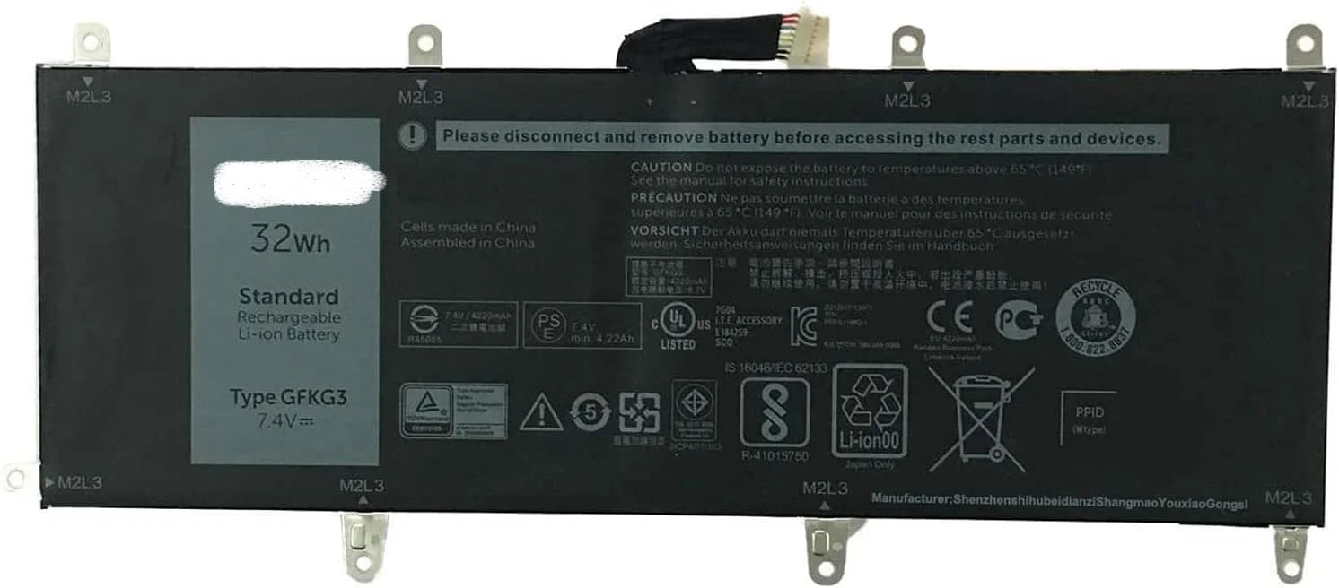 باتری جایگزین لپ تاپ سازگار با تبلت DELL Venue 10 Pro 5056 (7.4V 32Wh 4220mAh)