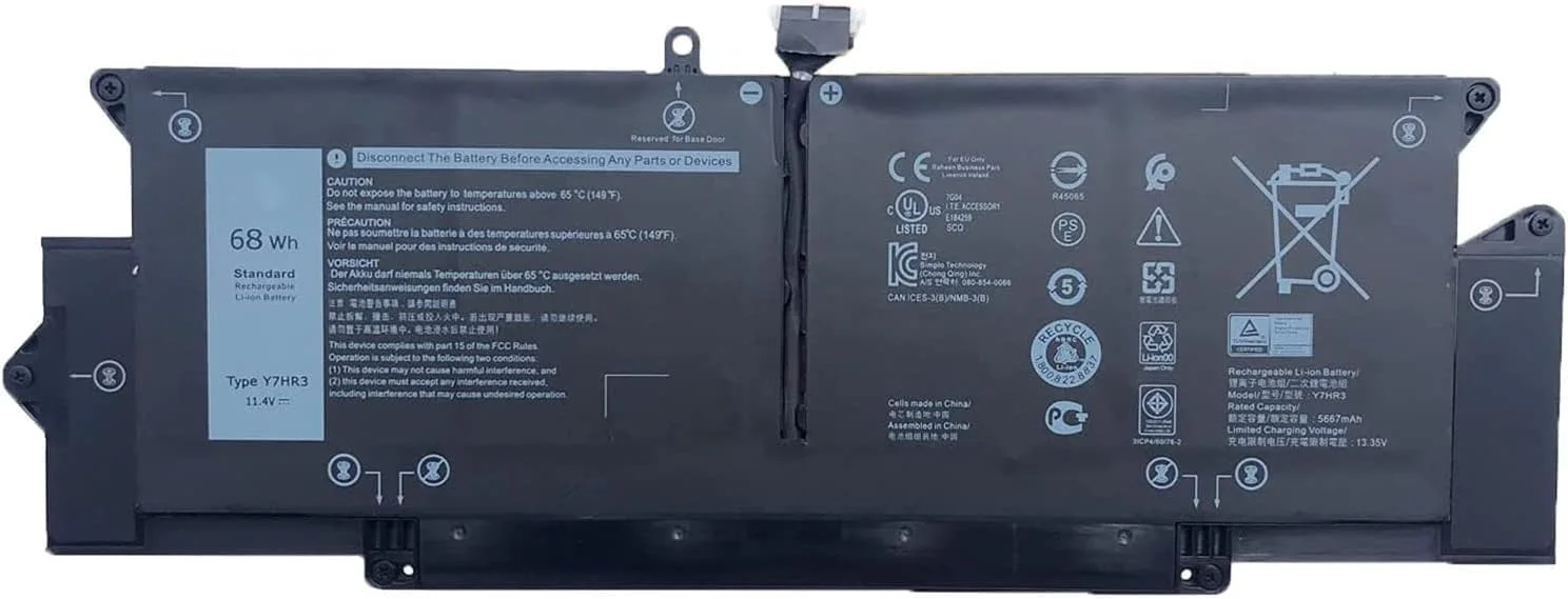 باتری مدل Y7HR3 JHT2H 0HRGYV 0WY9MP سازگار با لپ تاپ های سری Dell Latitude 7410 (11.4V 68Wh)
