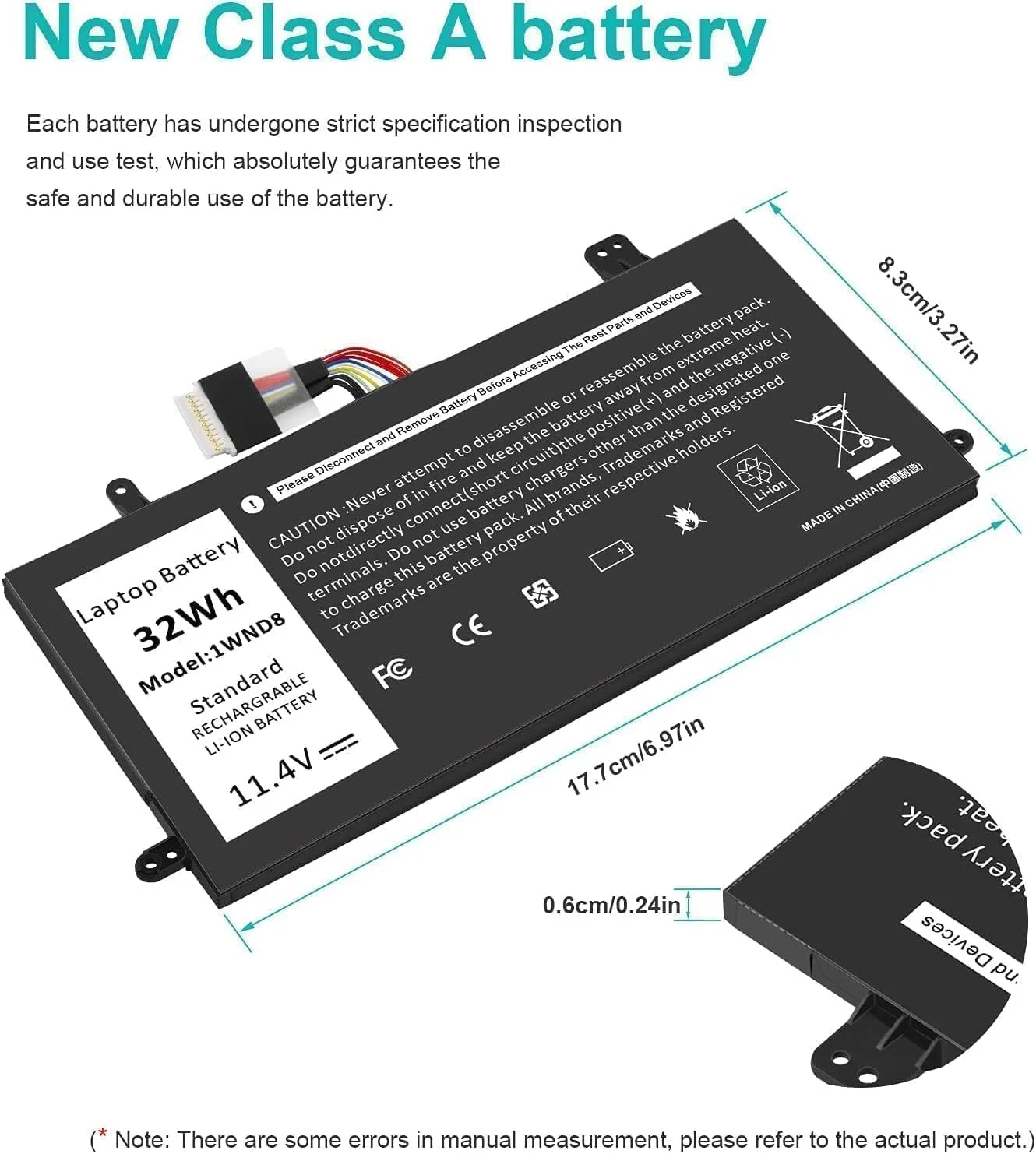 باتری لپ تاپ 32Wh WND8 J0PGR JOPGR 0RDYCT RDYCT برای Dell Latitude 12 5285 5290 2-in-1 سری لیتیوم-یون 2 سلولی باتری لپ تاپ 32Wh WND8 J0PGR JOPGR 0RDYCT RDYCT برای Dell Latitude 12 5285 5290 2-in-1 سری لیتیوم-یون 2 سلولی