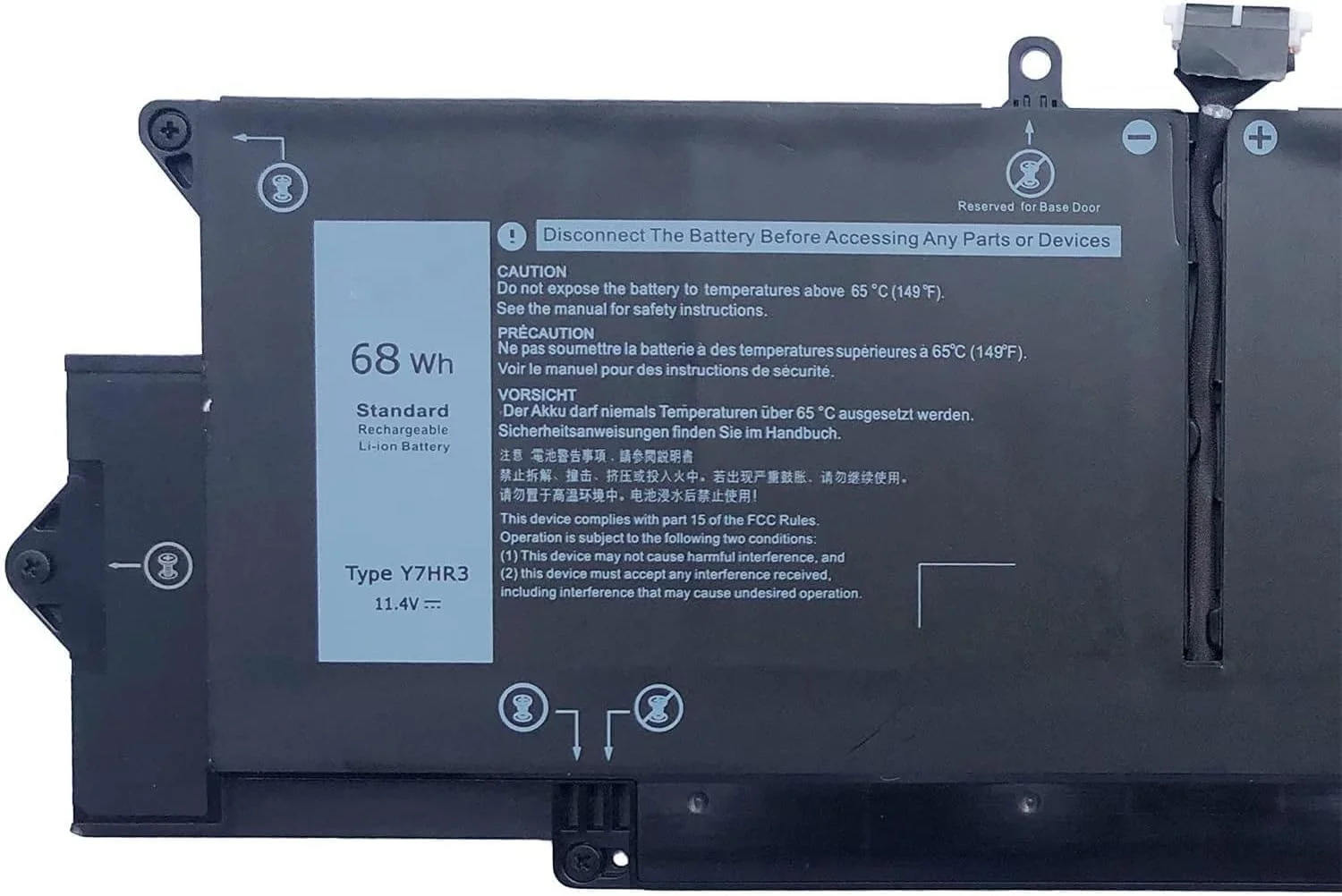 باتری مدل Y7HR3 JHT2H 0HRGYV 0WY9MP سازگار با لپ تاپ های سری Dell Latitude 7410 (11.4V 68Wh) باتری مدل Y7HR3 JHT2H 0HRGYV 0WY9MP سازگار با لپ تاپ های سری Dell Latitude 7410 (11.4V 68Wh)