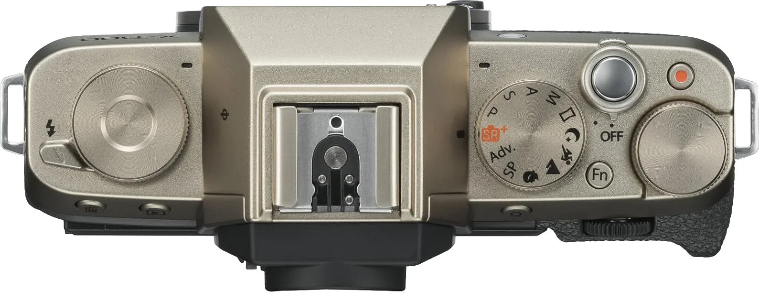 دوربین دیجیتال بدون آینه فوجی فیلم X-T100، طلایی شامپاینی (فقط بدنه)