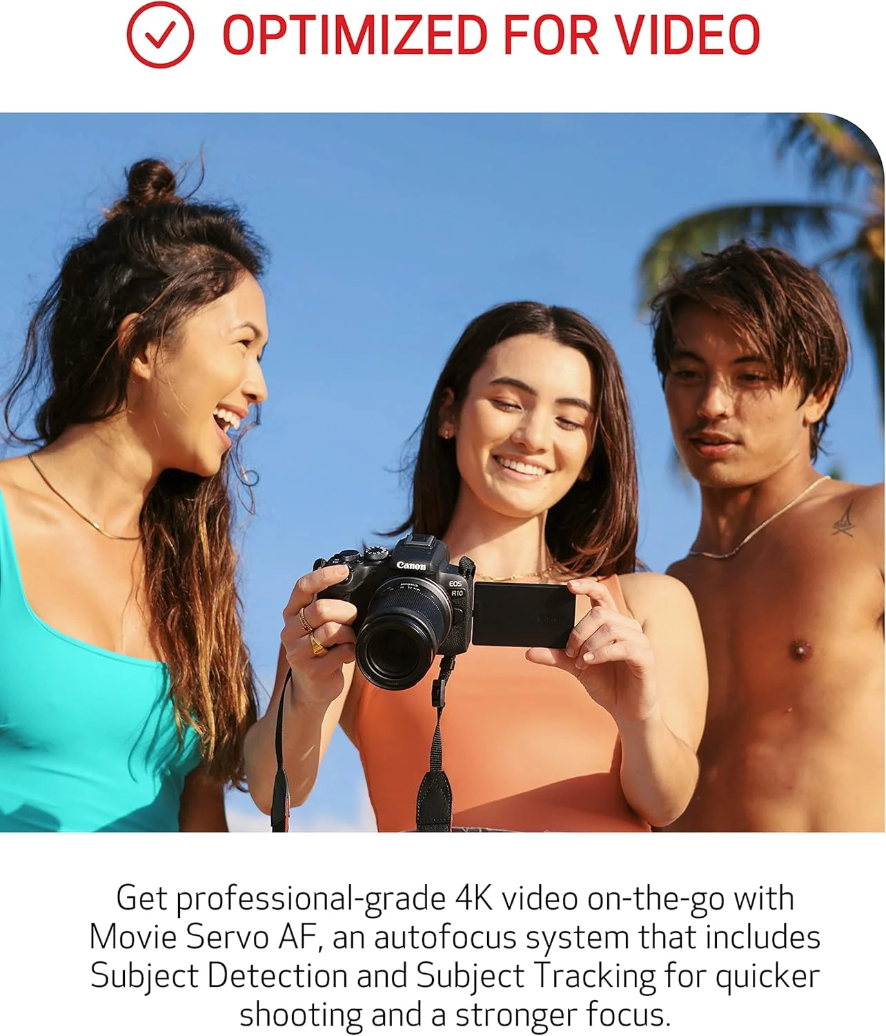 کیت تولید محتوای Canon EOS R10، دوربین بدون آینه مناسب ولاگ با لنز RF-S18-45mm F4.5-6.3 IS STM، سه پایه و میکروفون استریو، سنسور 24.2 مگاپیکسلی CMOS (APS-C)، فیلمبرداری 4K، مشکی