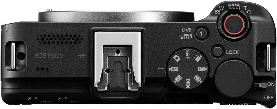 دوربین بدون آینه کانن EOS R50 (فقط بدنه) - دوربین دیجیتال APS-C، صفحه نمایش چرخان، فیلمبرداری 4K، دوربین با لنز قابل تعویض برای تولید محتوا، استریمینگ، فیلمبرداری، پادکست و TikTok