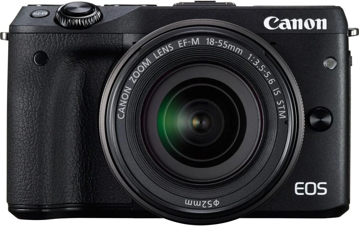 Canon EOS M3 Mirrorless Camera Kit with EF-M 18-55mm Image Stabilization (is) STM Lens - Wi-Fi Enabled (Black)